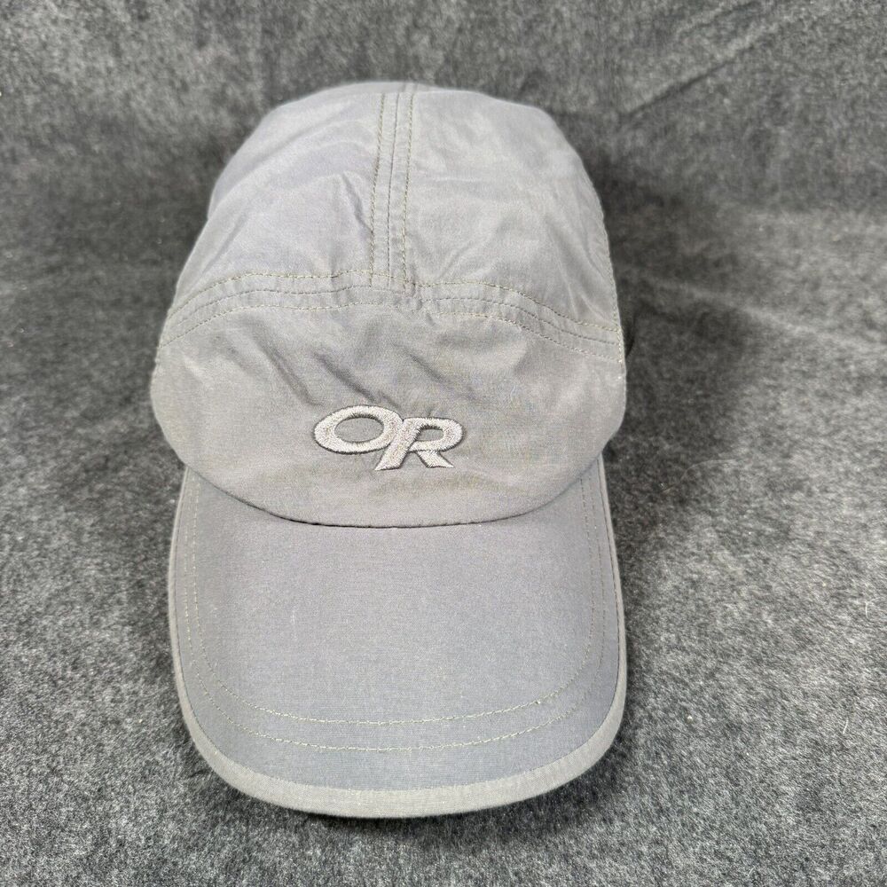 Outdoor‎ Research Mesh Vented Strapback 5 Panel Hat Cap Lightweight Running Grey